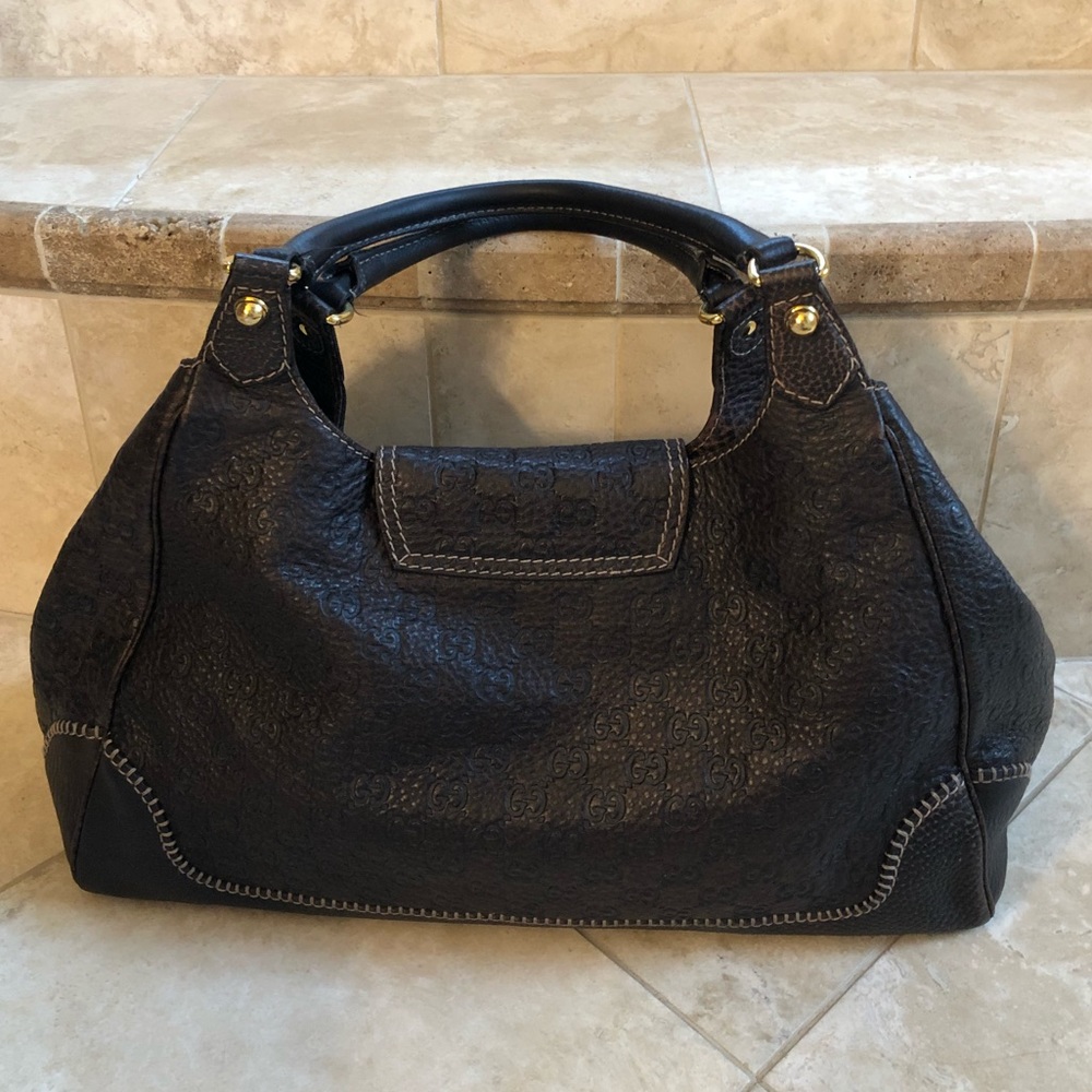 🍃💕Gucci Pelham Leather Iconic Horsebit Hardware Guccissima Handbag - Picture 4 of 8